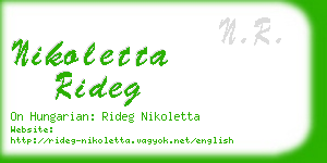 nikoletta rideg business card